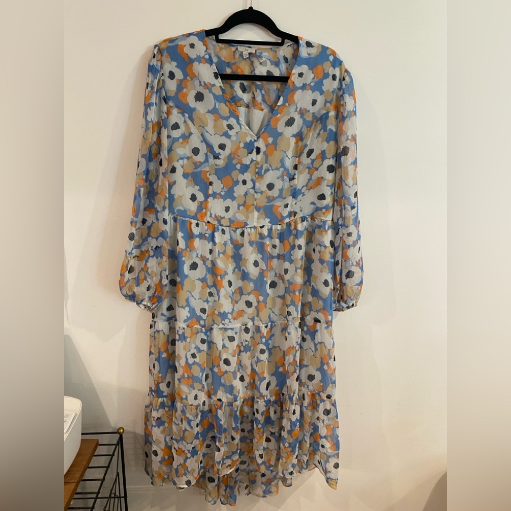 Joie Long Sleeve Floral Dress, Size L